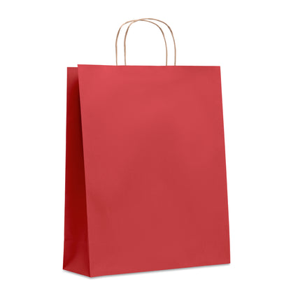 Große Papiertüte. Eine Tüte aus Papier (50% recycelt) bietet eine tolle Möglichkeit