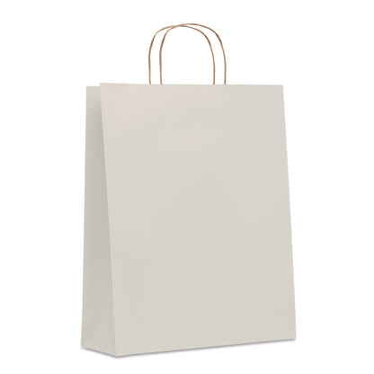 Große Papiertüte. Eine Tüte aus Papier (50% recycelt) bietet eine tolle Möglichkeit