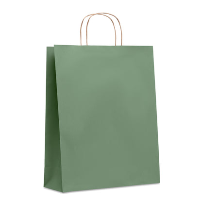 Große Papiertüte. Eine Tüte aus Papier (50% recycelt) bietet eine tolle Möglichkeit