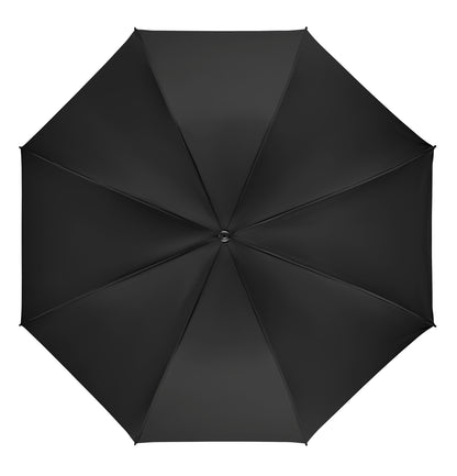 27'' Regenschirm aus 190T Pongee. Windbeständig. Stock und Stangen aus Fiberglas. Schwarze