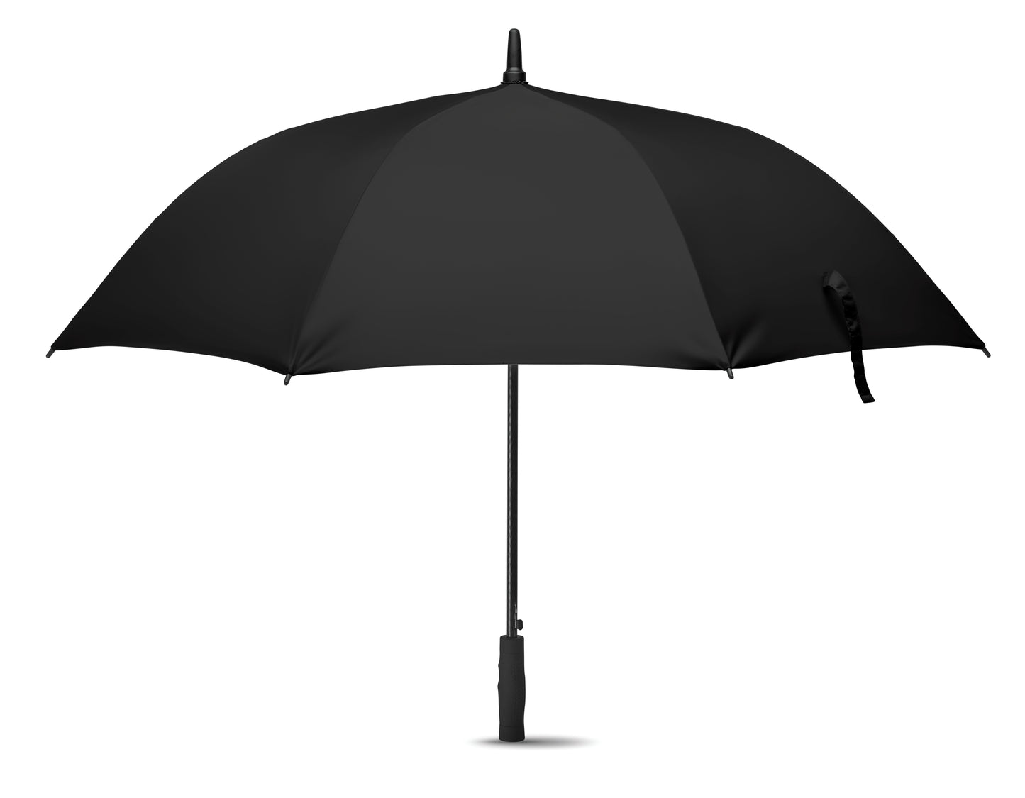 27'' Regenschirm aus 190T Pongee. Windbeständig. Stock und Stangen aus Fiberglas. Schwarze