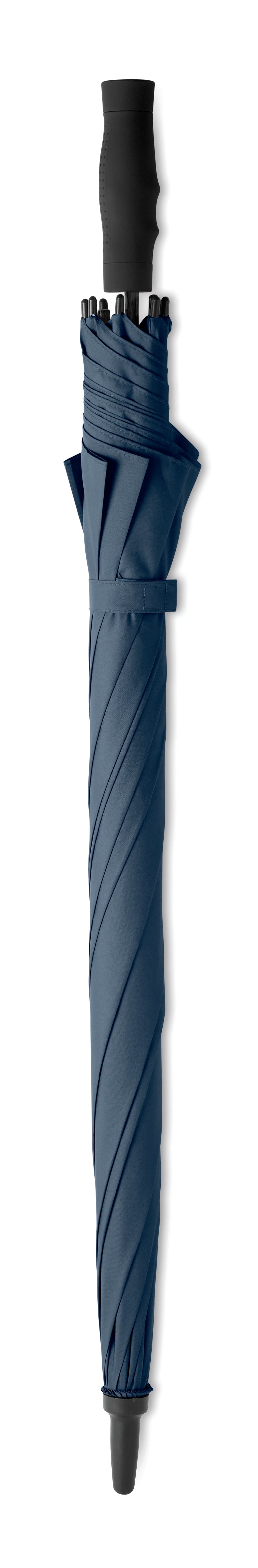27'' Regenschirm aus 190T Pongee. Windbeständig. Stock und Stangen aus Fiberglas. Schwarze