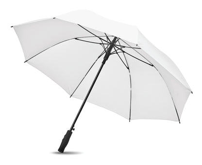 27'' Regenschirm aus 190T Pongee. Windbeständig. Stock und Stangen aus Fiberglas. Schwarze