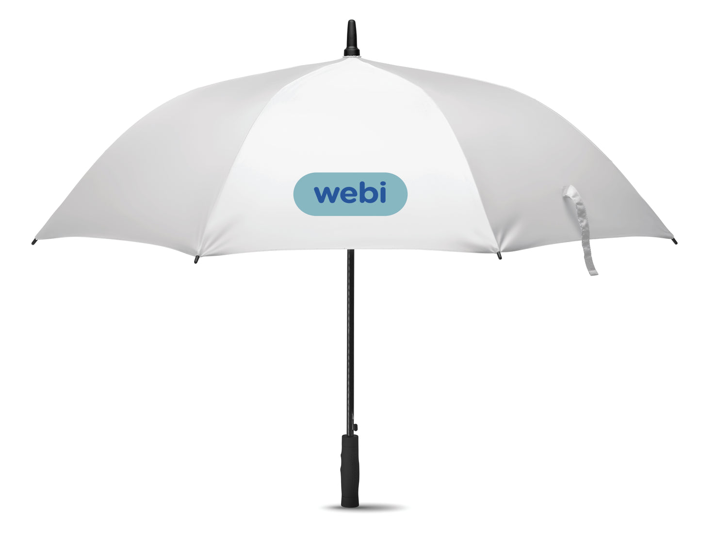 27'' Regenschirm aus 190T Pongee. Windbeständig. Stock und Stangen aus Fiberglas. Schwarze