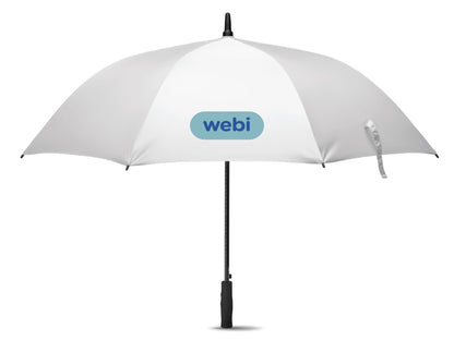 27'' Regenschirm aus 190T Pongee. Windbeständig. Stock und Stangen aus Fiberglas. Schwarze