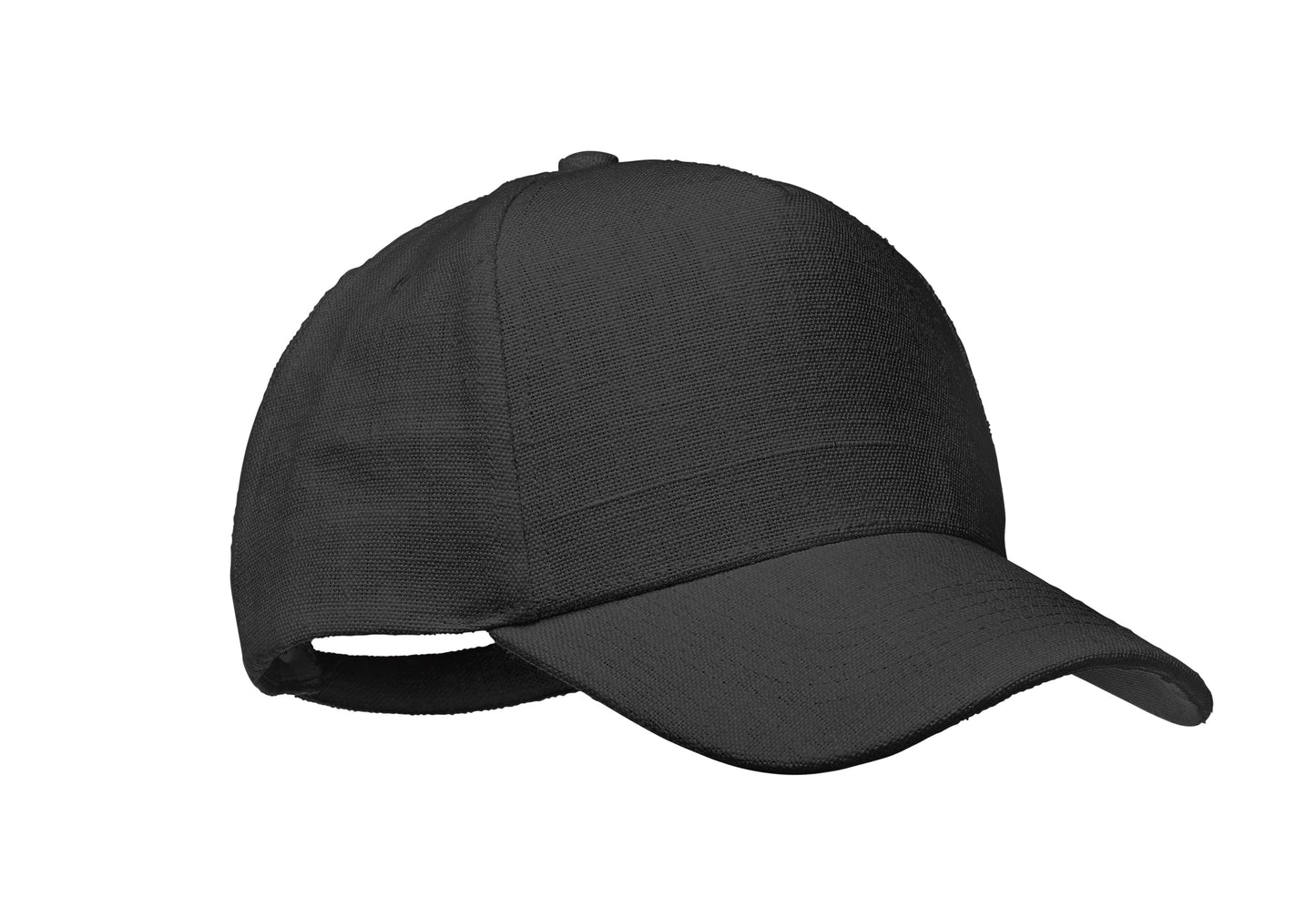 5-Panel-Baseball Cap aus 100% Hanfgewebe 370 g/m² mit Schnalle aus Messing am