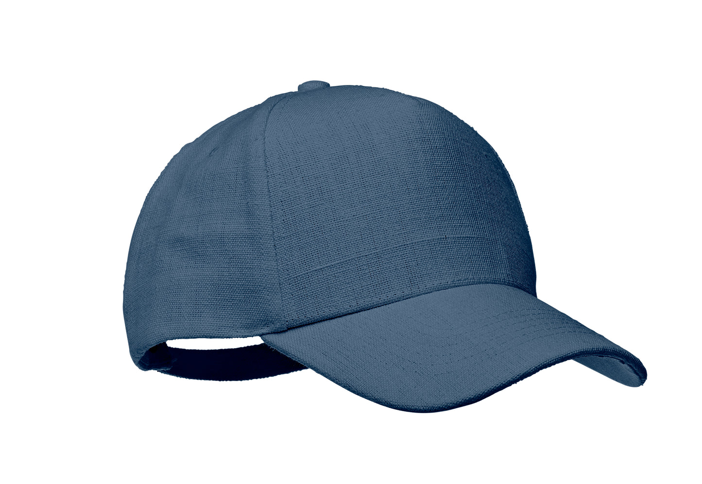 5-Panel-Baseball Cap aus 100% Hanfgewebe 370 g/m² mit Schnalle aus Messing am
