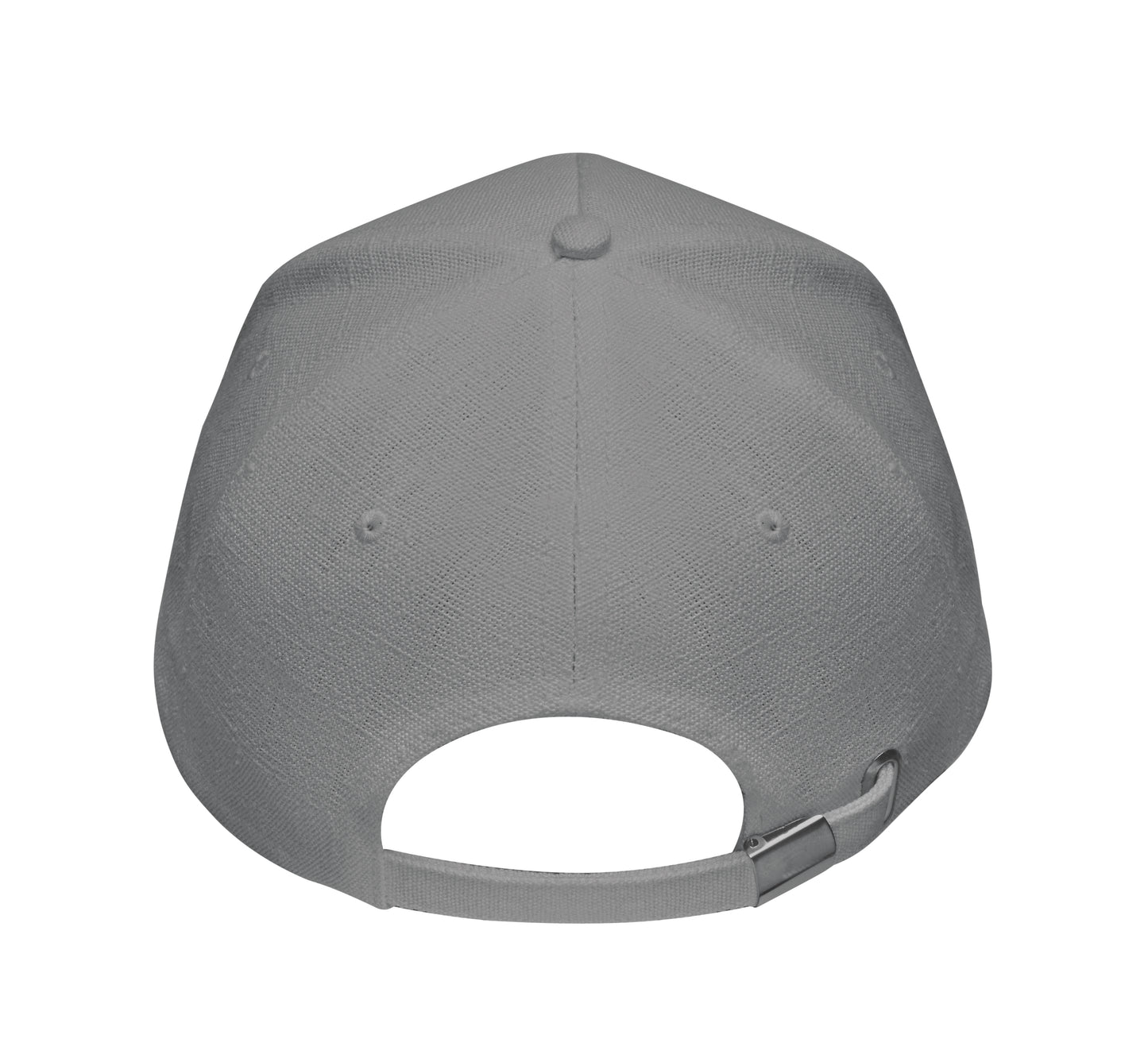 5-Panel-Baseball Cap aus 100% Hanfgewebe 370 g/m² mit Schnalle aus Messing am
