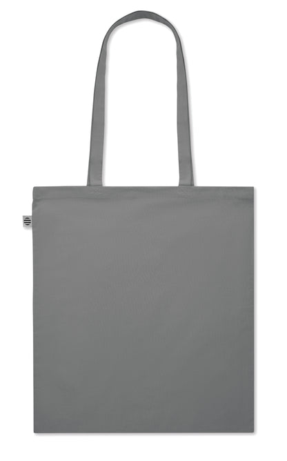 Einkaufstasche aus Organic-Cotton mit langen Tragegriffen. Reaktivfärbung. Im klassischen Design ist sie