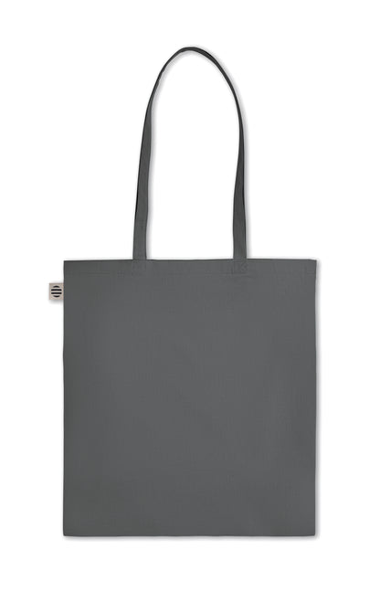 Einkaufstasche aus Organic-Cotton mit langen Tragegriffen. Reaktivfärbung. Im klassischen Design ist sie