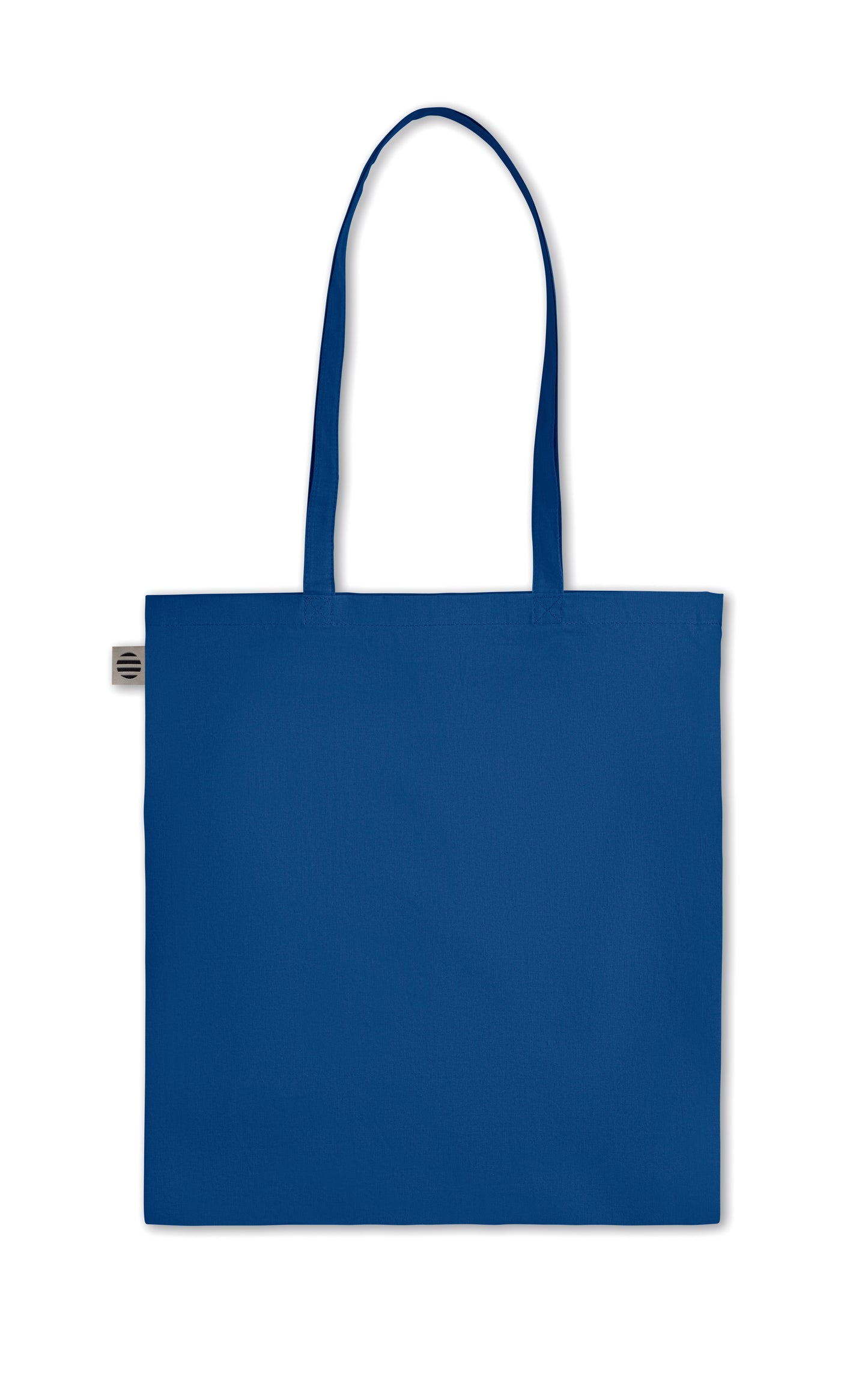 Einkaufstasche aus Organic-Cotton mit langen Tragegriffen. Reaktivfärbung. Im klassischen Design ist sie