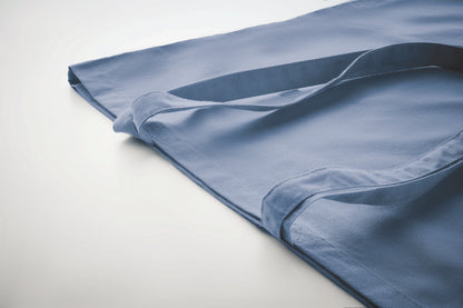Einkaufstasche aus Organic-Cotton mit langen Tragegriffen. Reaktivfärbung. Im klassischen Design ist sie