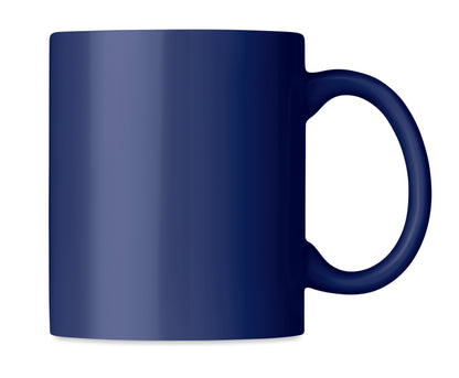 Farbiger Kaffeebecher aus Keramik. Füllmenge: 300ml. Nur Keramik- Transferdruck ist spülmaschinengeeignet. Verpackt