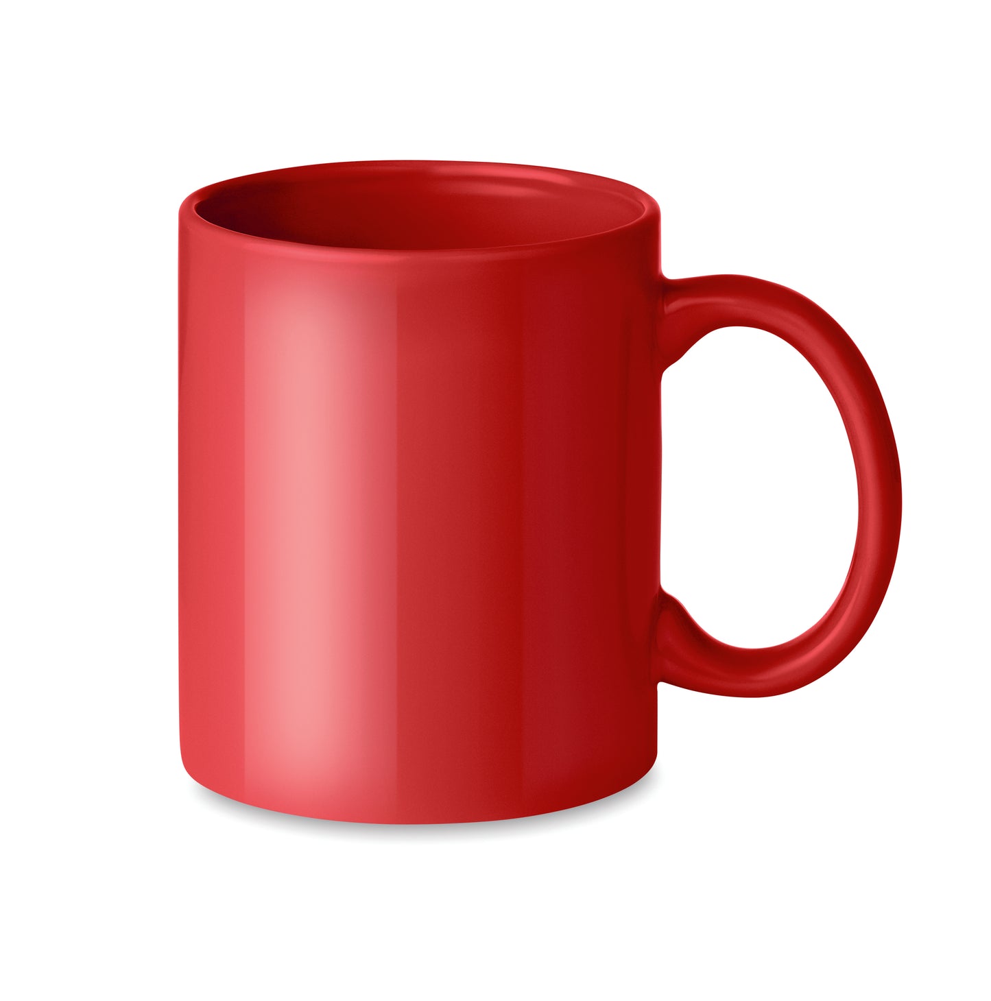 Farbiger Kaffeebecher aus Keramik. Füllmenge: 300ml. Nur Keramik- Transferdruck ist spülmaschinengeeignet. Verpackt