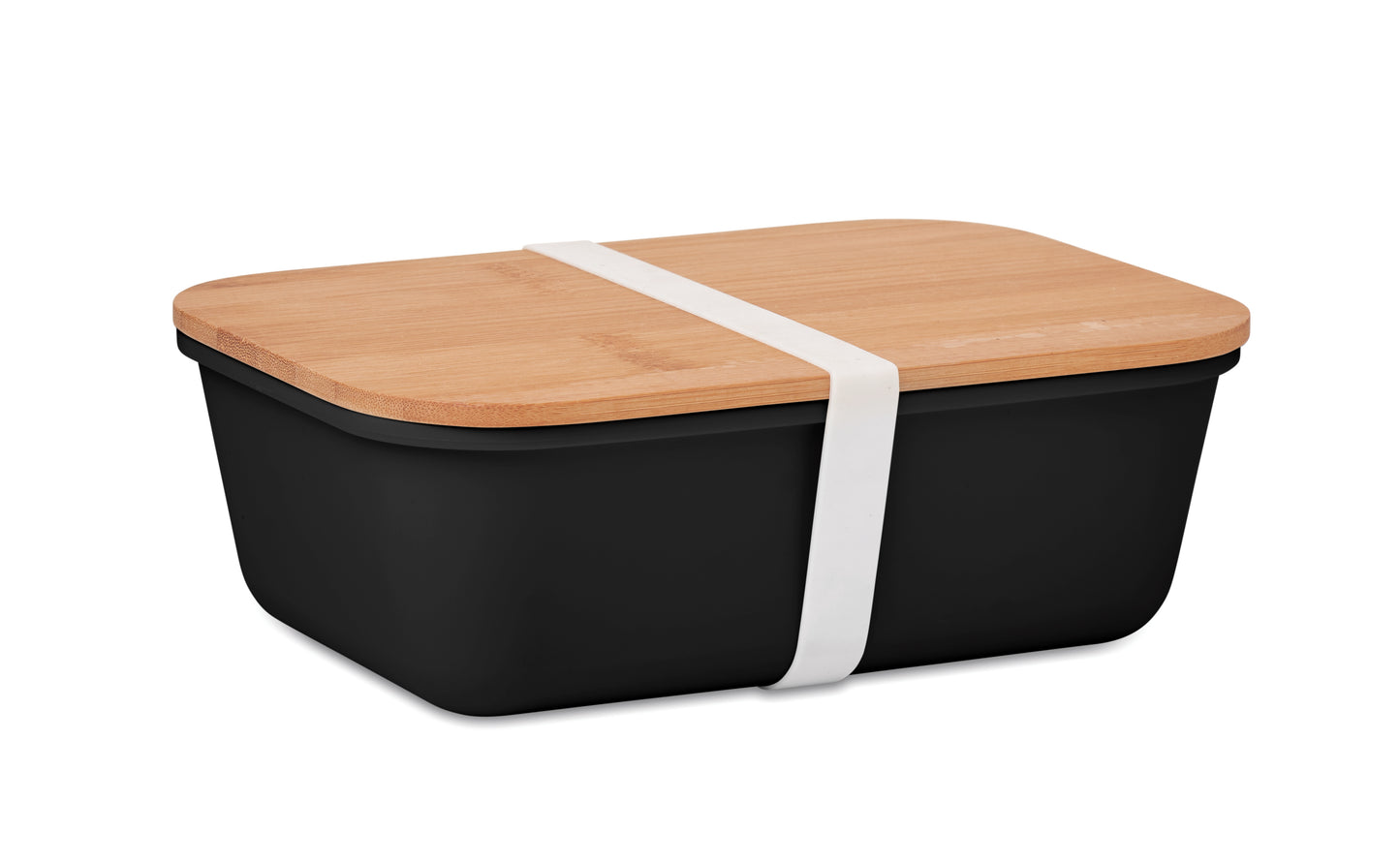 Lunch- oder Sandwichbox aus PP mit Deckel aus Bambus. Bambus ist ein