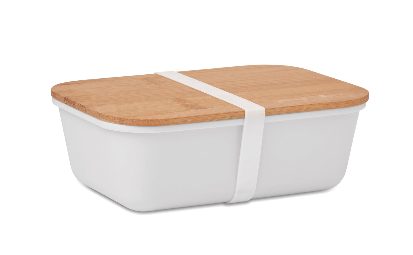Lunch- oder Sandwichbox aus PP mit Deckel aus Bambus. Bambus ist ein