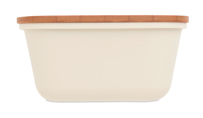 Lunch- oder Sandwichbox aus PP mit Deckel aus Bambus. Bambus ist ein
