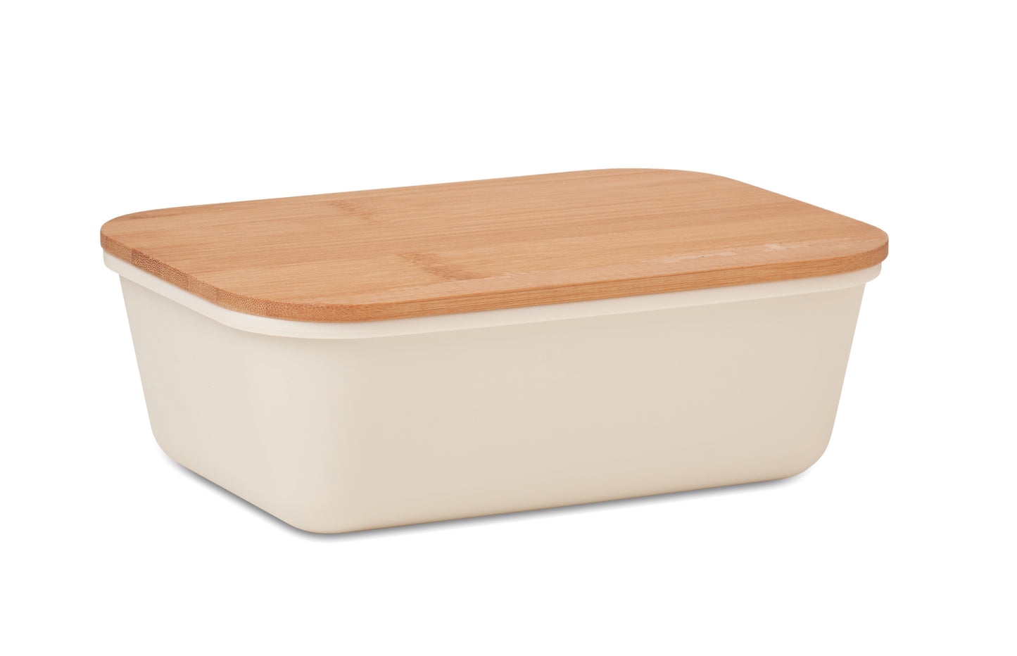 Lunch- oder Sandwichbox aus PP mit Deckel aus Bambus. Bambus ist ein
