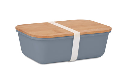 Lunch- oder Sandwichbox aus PP mit Deckel aus Bambus. Bambus ist ein