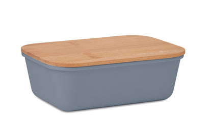 Lunch- oder Sandwichbox aus PP mit Deckel aus Bambus. Bambus ist ein