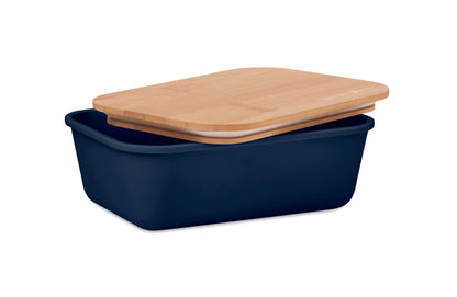 Lunch- oder Sandwichbox aus PP mit Deckel aus Bambus. Bambus ist ein