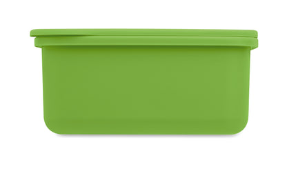 Lunchbox aus PP mit einem Fach. Inkl. Messer und Gabel im Elastikbandhalter.