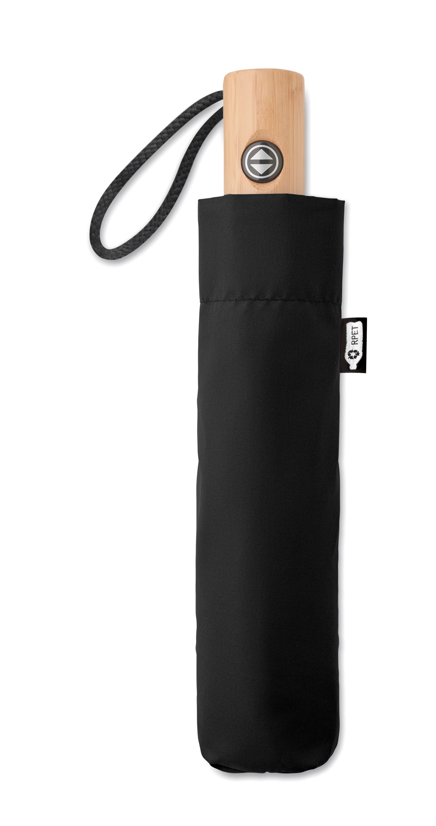 23' reversibler Regenschirm aus 190T Pongee RPET. Stangen aus Fiberglas. Griff aus