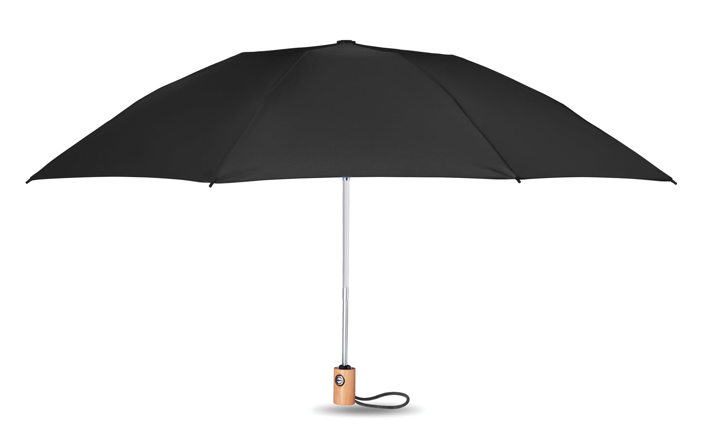23' reversibler Regenschirm aus 190T Pongee RPET. Stangen aus Fiberglas. Griff aus