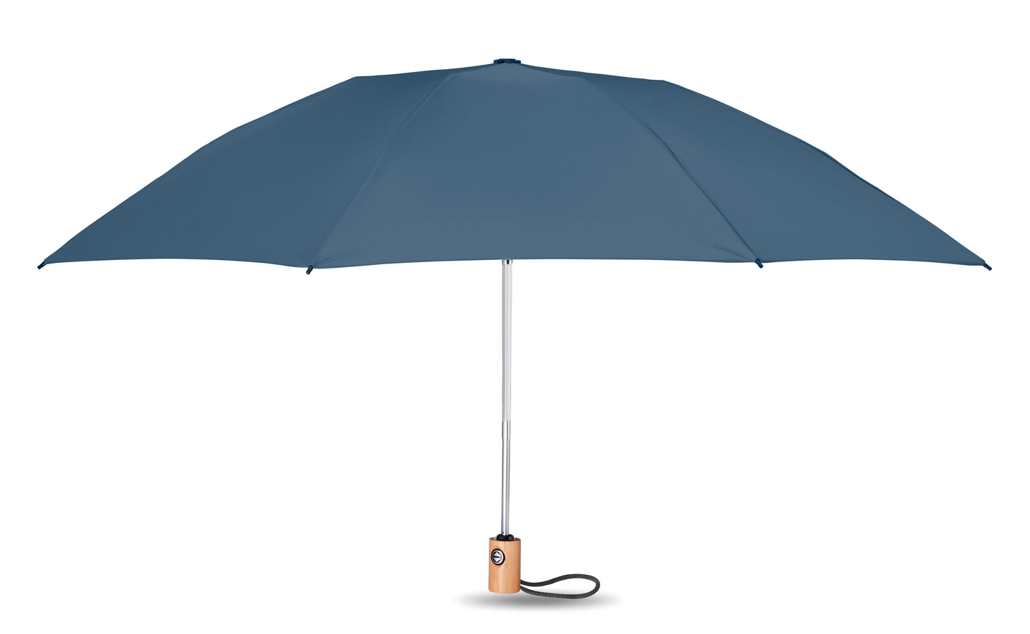 23' reversibler Regenschirm aus 190T Pongee RPET. Stangen aus Fiberglas. Griff aus
