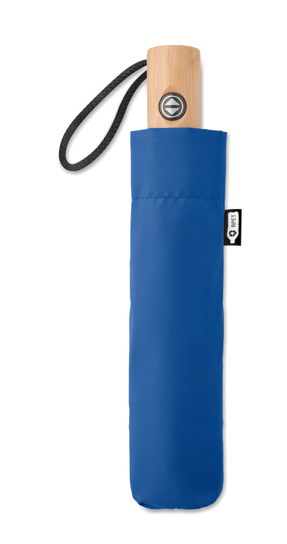 23' reversibler Regenschirm aus 190T Pongee RPET. Stangen aus Fiberglas. Griff aus