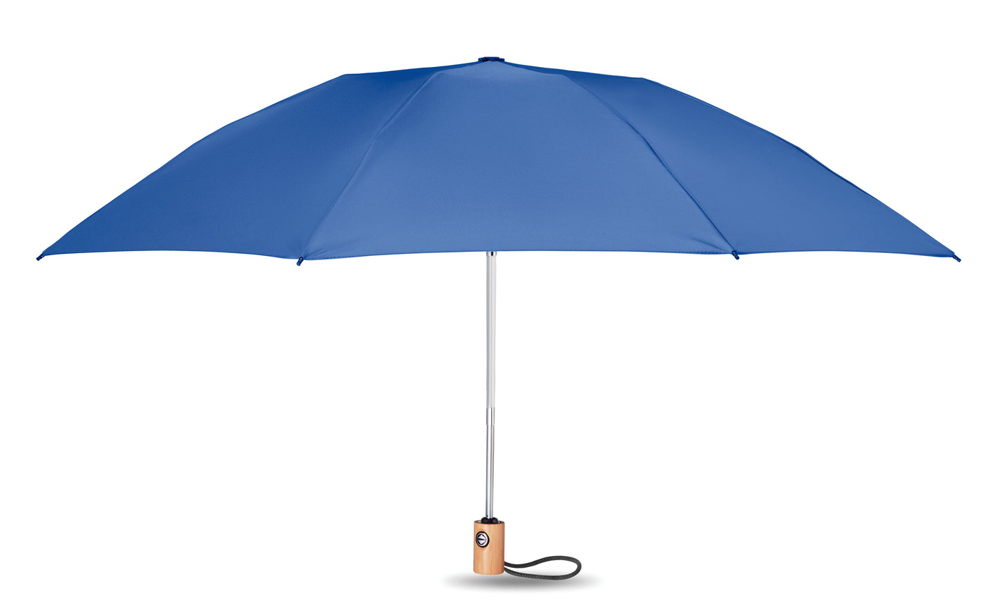 23' reversibler Regenschirm aus 190T Pongee RPET. Stangen aus Fiberglas. Griff aus