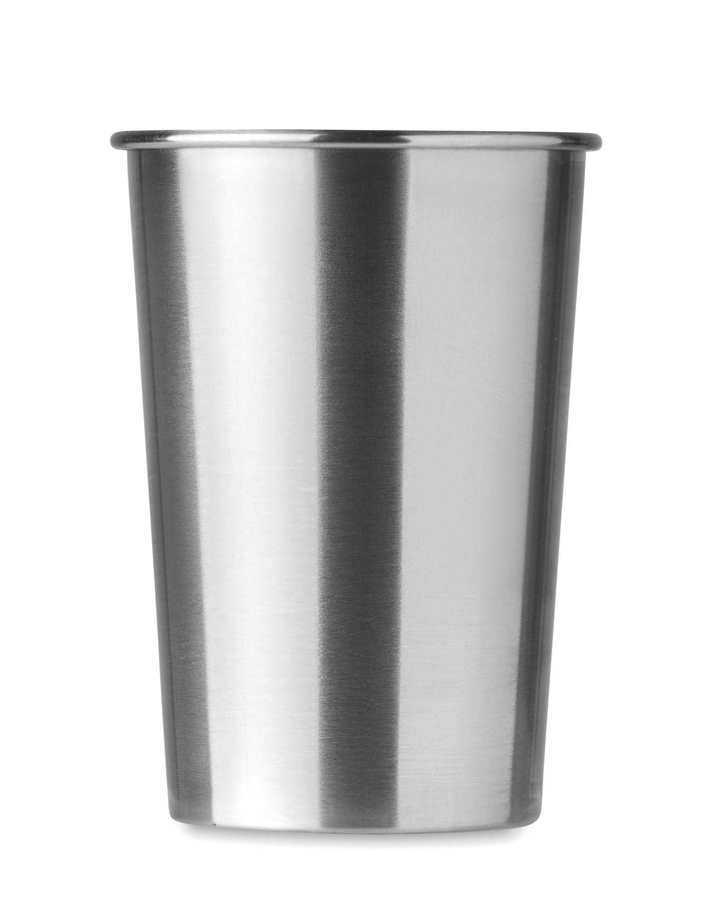 Becher aus Edelstahl. Füllmenge: 350 ml. Da der einwandige Becher die Hitze