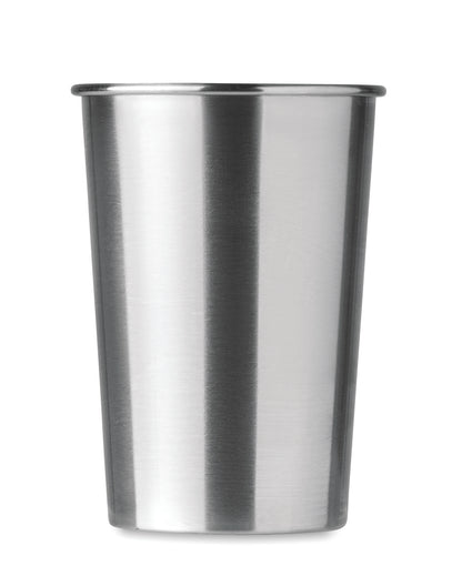 Becher aus Edelstahl. Füllmenge: 350 ml. Da der einwandige Becher die Hitze