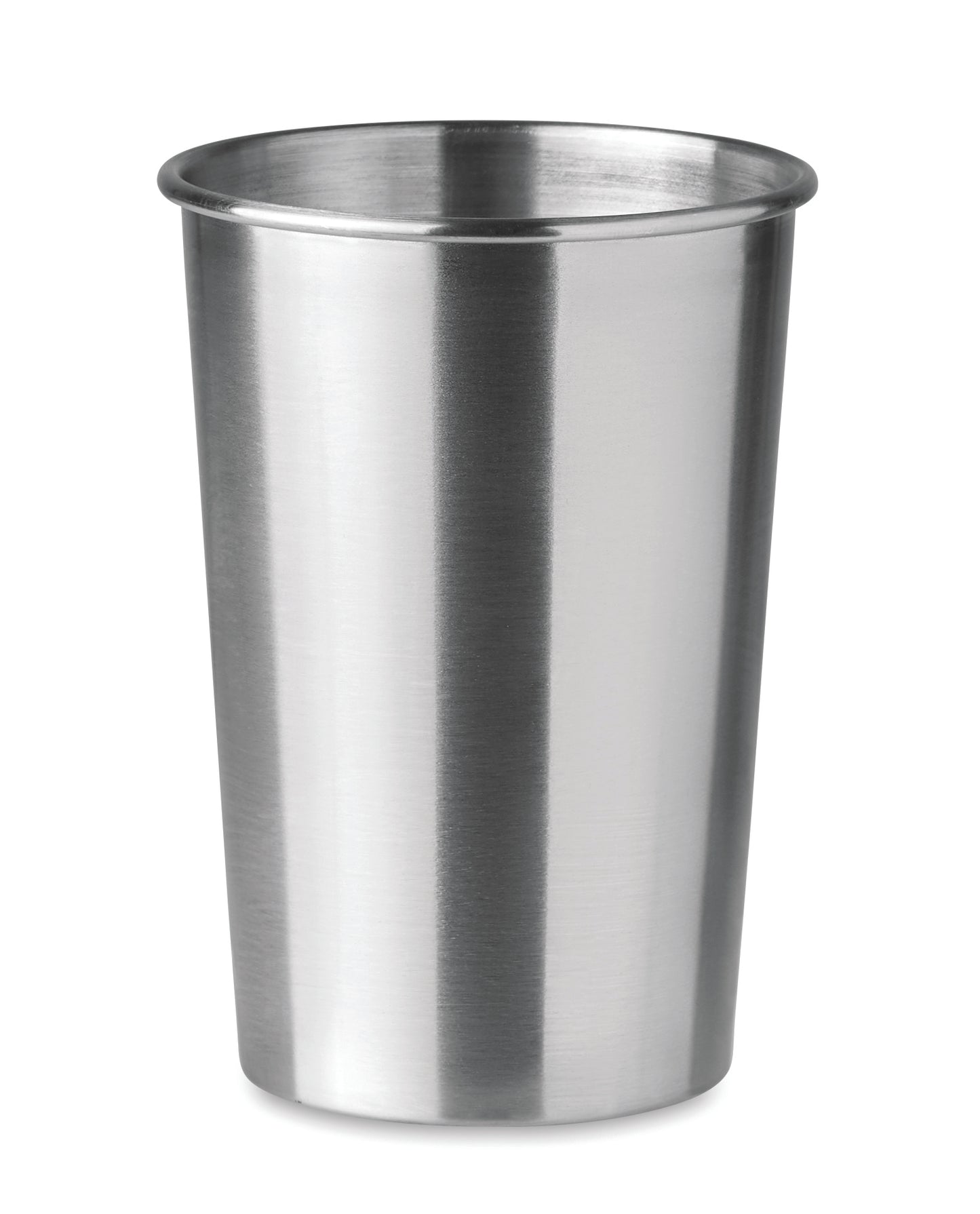 Becher aus Edelstahl. Füllmenge: 350 ml. Da der einwandige Becher die Hitze