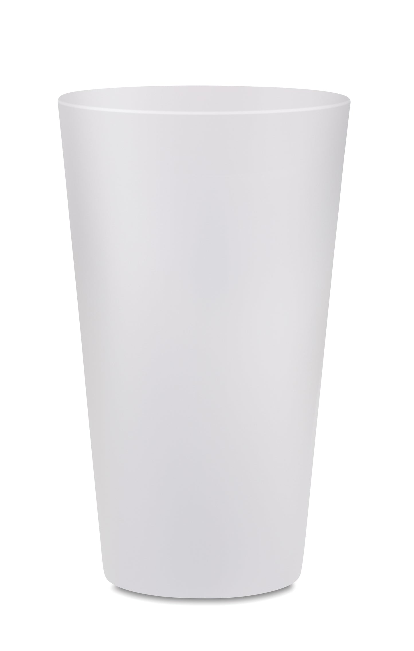 Wiederverwendbarer PP-Becher mit gefrosteter Oberfläche. Ideal für Festivals. Füllmenge: 300 ml.