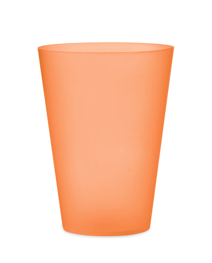 Wiederverwendbarer PP-Becher mit gefrosteter Oberfläche. Ideal für Festivals. Füllmenge: 300 ml.