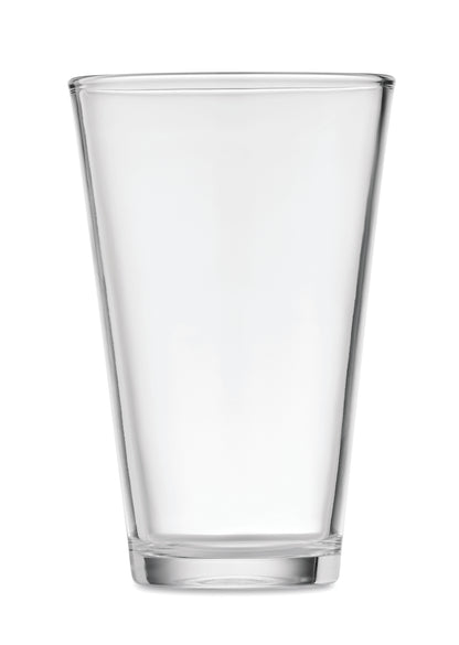 Wiederverwendbares Trinkglas. Füllmenge: 300 ml.