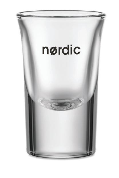 Wiederverwendbares Schnapsglas. Füllmenge: 28 ml.