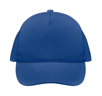 5-Panel-Baseball Cap aus 250 g/m² gebürstetem Organic Cotton mit verstellbarem Metallverschluss mit