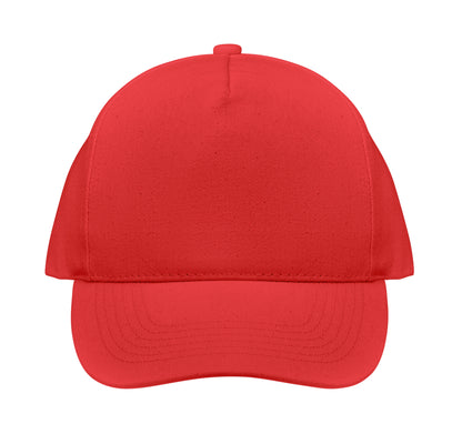 5-Panel-Baseball Cap aus 250 g/m² gebürstetem Organic Cotton mit verstellbarem Metallverschluss mit