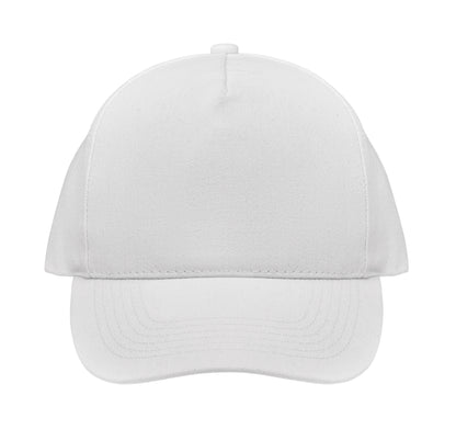 5-Panel-Baseball Cap aus 250 g/m² gebürstetem Organic Cotton mit verstellbarem Metallverschluss mit