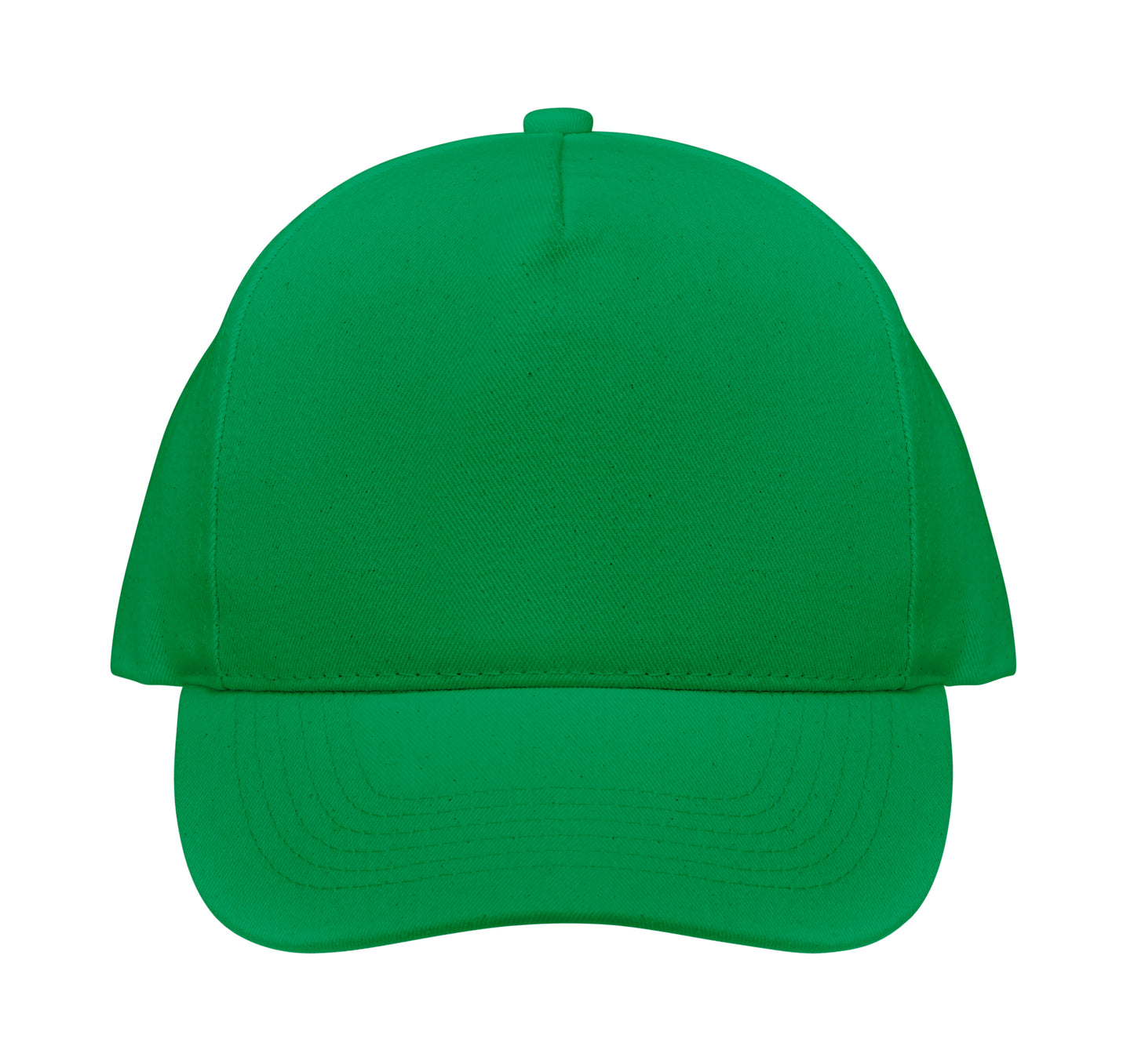 5-Panel-Baseball Cap aus 250 g/m² gebürstetem Organic Cotton mit verstellbarem Metallverschluss mit