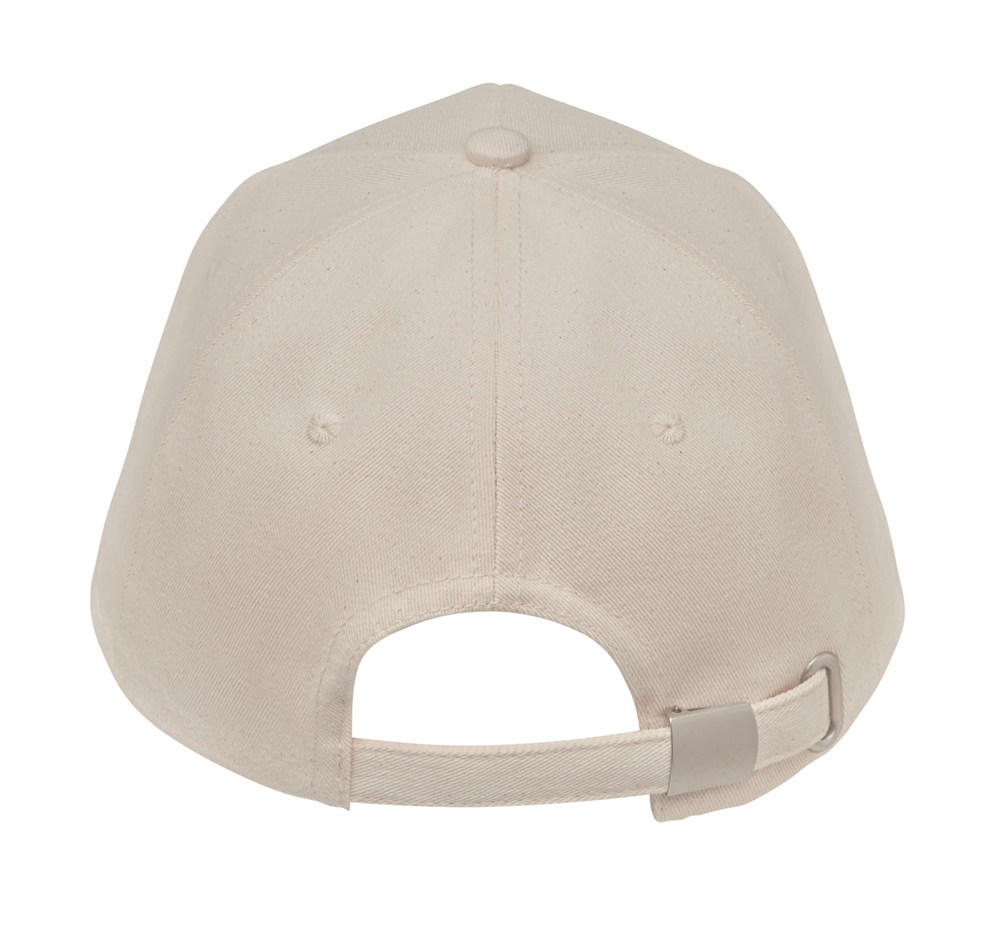 5-Panel-Baseball Cap aus 250 g/m² gebürstetem Organic Cotton mit verstellbarem Metallverschluss mit