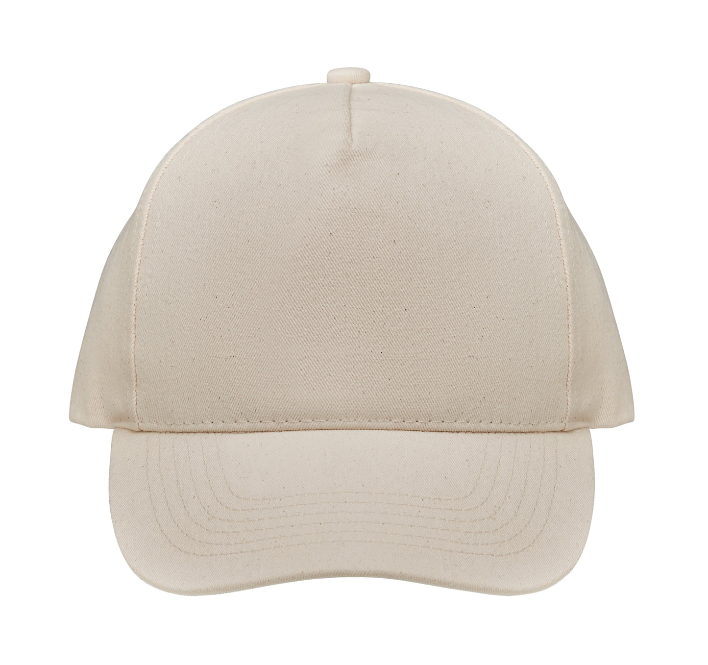 5-Panel-Baseball Cap aus 250 g/m² gebürstetem Organic Cotton mit verstellbarem Metallverschluss mit