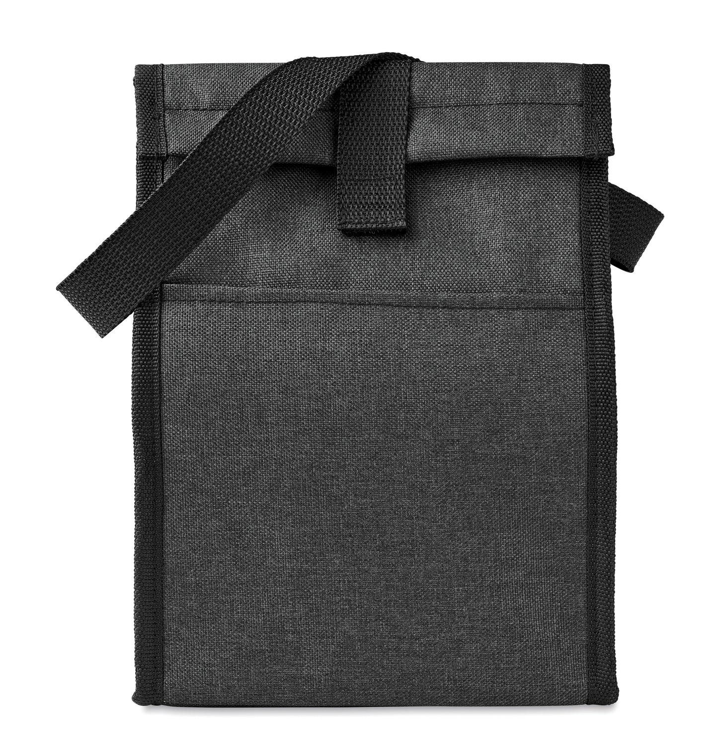 Lunch-Tasche aus 600D RPET mit Isolierung. Fronttasche. Fassungsvermögen 3 l. Isoliermaterial: Aluminiumfolie
