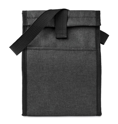 Lunch-Tasche aus 600D RPET mit Isolierung. Fronttasche. Fassungsvermögen 3 l. Isoliermaterial: Aluminiumfolie