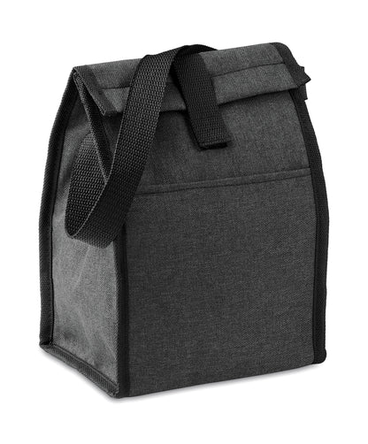 Lunch-Tasche aus 600D RPET mit Isolierung. Fronttasche. Fassungsvermögen 3 l. Isoliermaterial: Aluminiumfolie