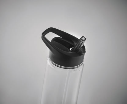 Trinkflasche aus RPET. Klappbares Mundstück aus PP mit Trinkhalm. Füllmenge: 650ml. Nicht