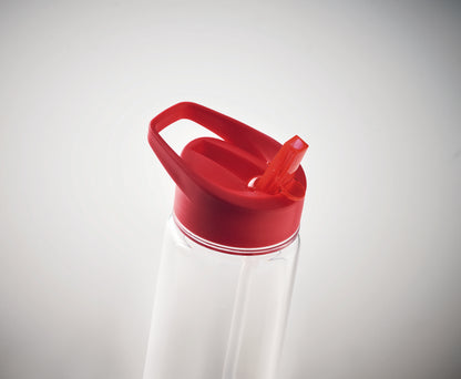 Trinkflasche aus RPET. Klappbares Mundstück aus PP mit Trinkhalm. Füllmenge: 650ml. Nicht