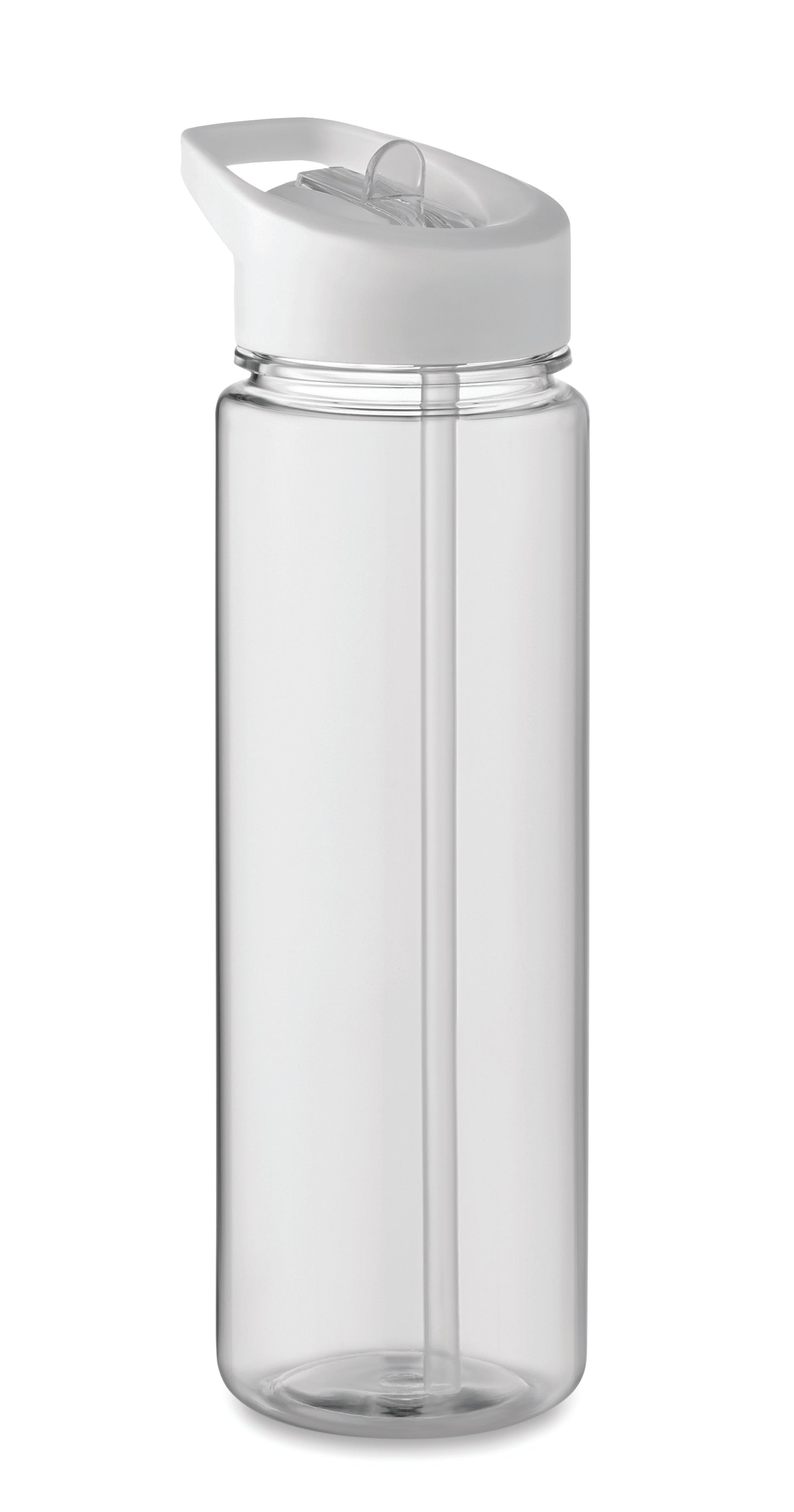 Trinkflasche aus RPET. Klappbares Mundstück aus PP mit Trinkhalm. Füllmenge: 650ml. Nicht
